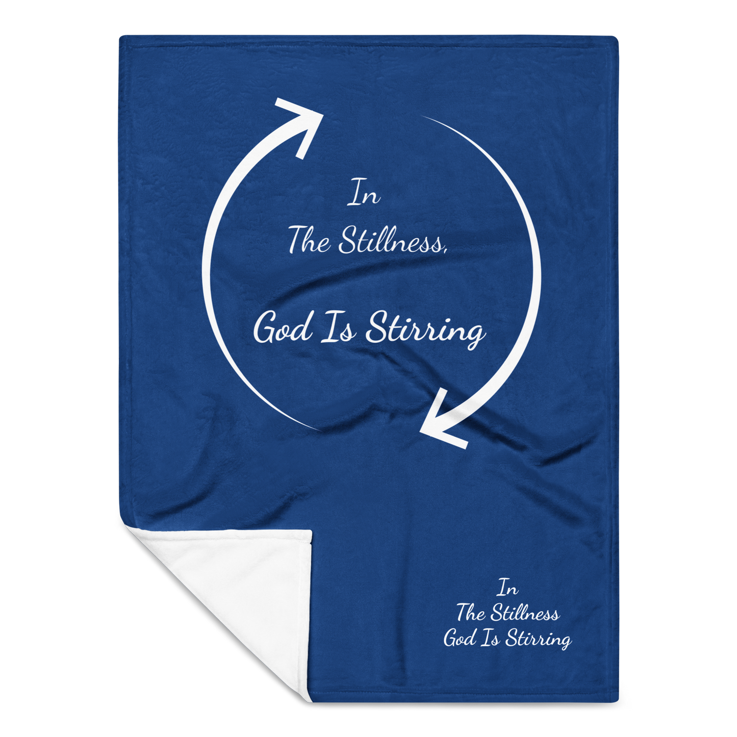"God Is Stirring" Blue Blanket 30x40