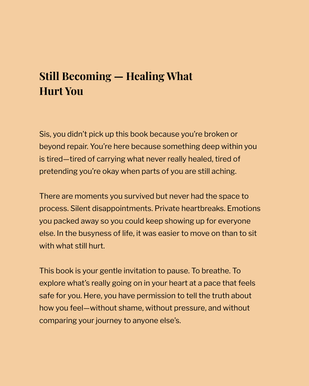 Still Becoming: Healing What Hurt You Guide