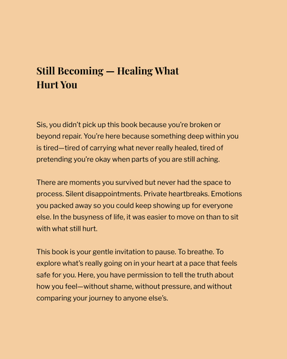 Still Becoming: Healing What Hurt You Guide